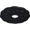 Ekena Millwork Terrones Butterfly Ceiling Medallion (Canopies up to 3 7/8"), 17 7/8"OD x 3 7/8"ID x 1"P, Steel Gray CM17TSSGS - alternate 2
